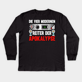 Die Vier Modernen Reiter der Apokalypse W-Lan Nerd Geschenk Kids Long Sleeve T-Shirt